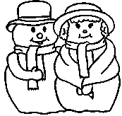 coloriage monsieur et madame bonhomme de neige